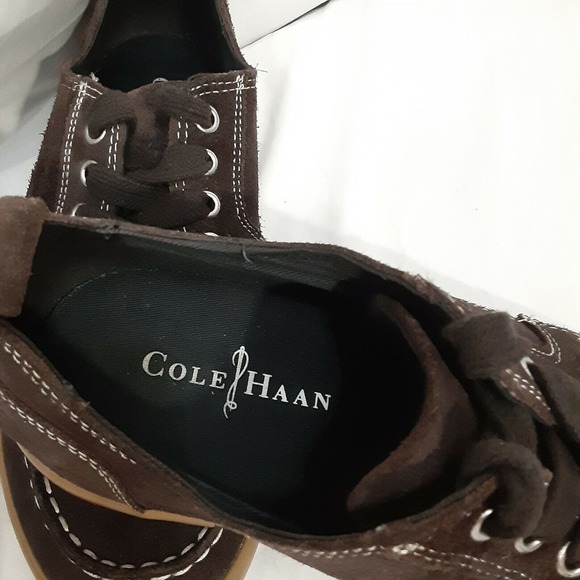 Cole Haan Suede Dark Brown White Stitching Casual Shoe Sneaker Mens Size 8 1/2 M main image 7